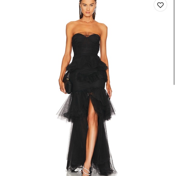 X REVOLVE Alai gown in Black: Michael Costello - Picture 2 of 2